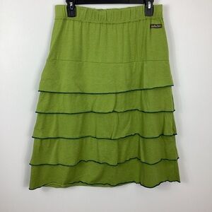 Matilda Jane Lime Layered Ruffle Skirt Size Medium